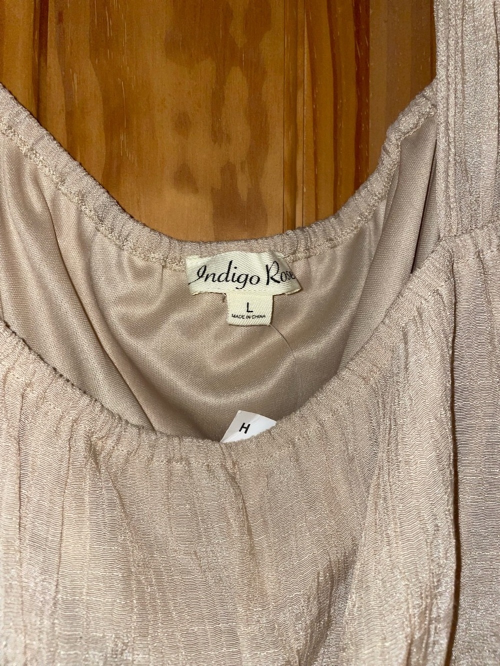 Tiered Puff Sleeve Maxi Dress in Beige - Picture 3 of 5